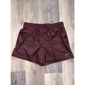 Nike‎ Women's Drawstring Burgundy Shorts Athletic Size Medium 198484917270